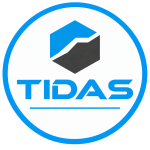 Emblema TIDAS con bordo ciano